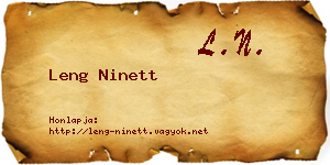 Leng Ninett névjegykártya